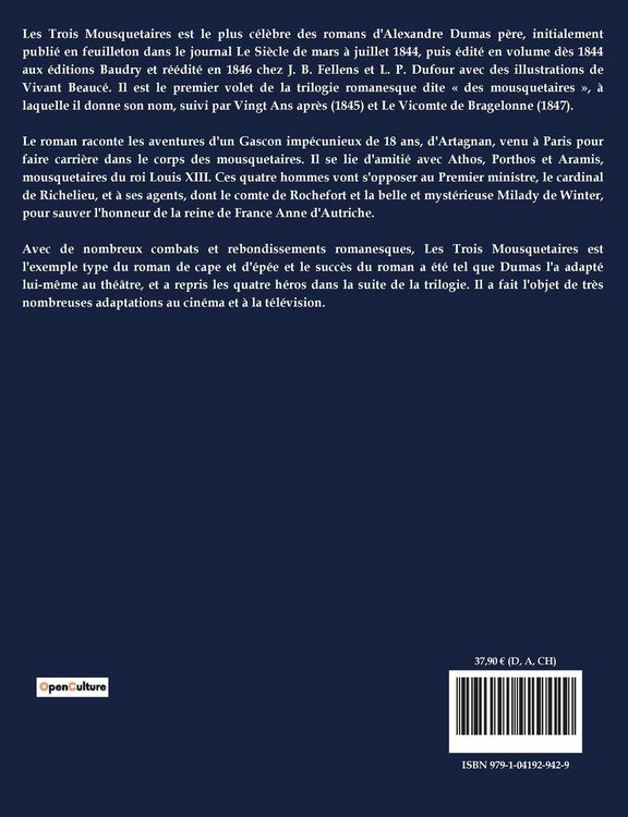 Produktbild: Les Trois Mousquetaires