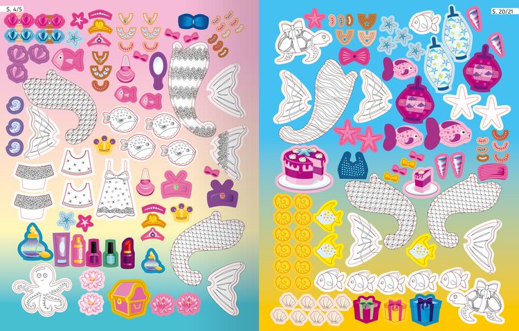 Produktbild: Mein Ausmalstickerbuch - Meerjungfrauen