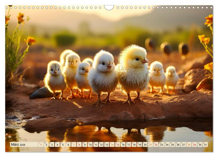 Produktbild: Viele Tiere auf dem Bauernhof (Wandkalender 2026 DIN A3 quer), CALVENDO Monatskalender
