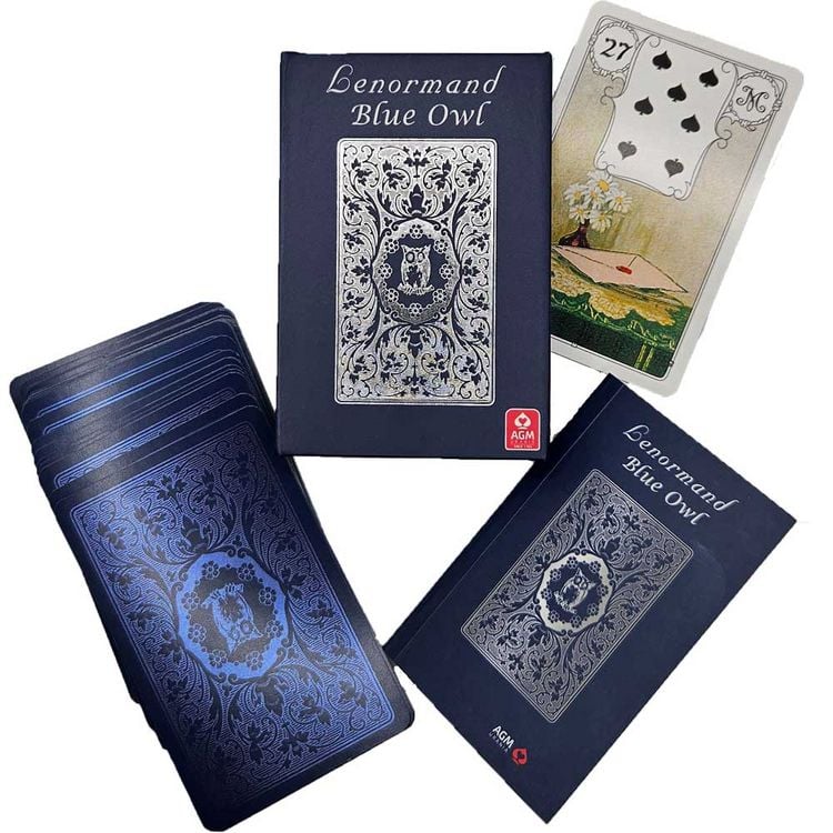 Produktbild: Lenormand Blue Owl (Silver Edition) - Marie-Anne Lenormand (English Lenormand Cards)