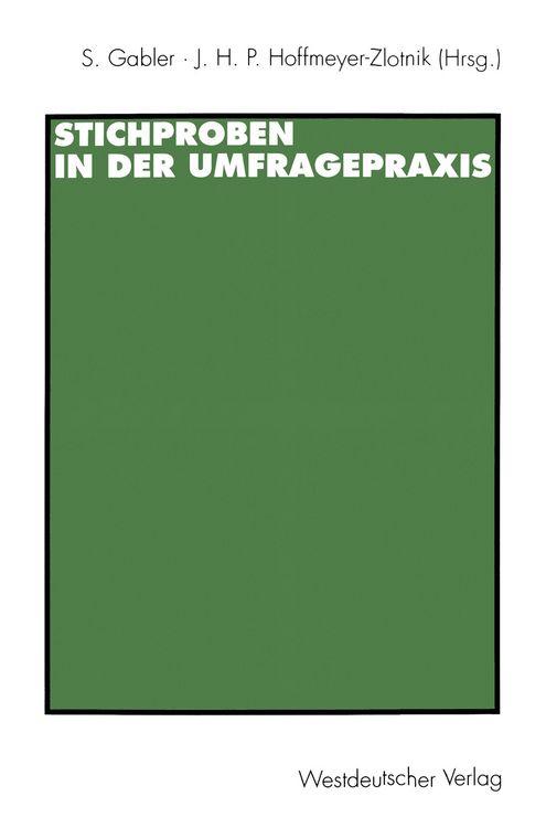 Produktbild: Stichproben in der Umfragepraxis