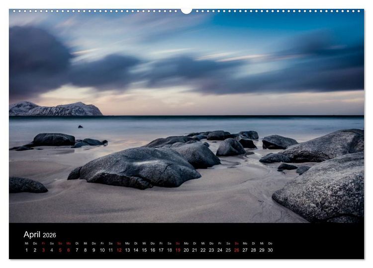 Produktbild: Norwegen, Landschaften in Schnee und Eis (hochwertiger Premium Wandkalender 2026 DIN A2 quer), Kunstdruck in Hochglanz
