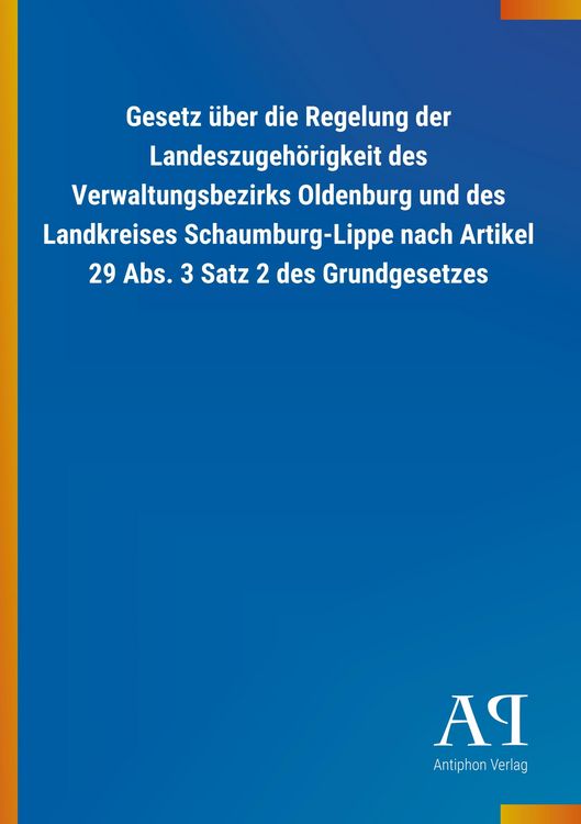 Produktbild: Gesetz &uuml;ber die Regelung der Landeszugeh&ouml;rigkeit des Verwalt