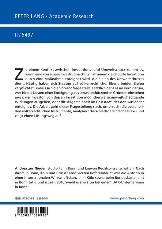 Produktbild: Investitionen, Enteignungen und Umweltschutz