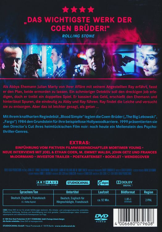 Produktbild: Blood Simple - Director's Cut/Remastered [SE]