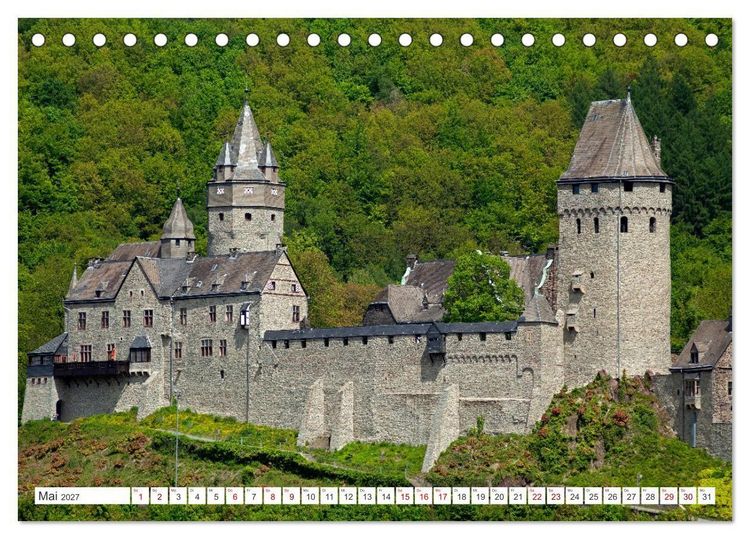 Produktbild: Burgen und Schl&ouml;sser - Zeugnisse vergangener Zeiten (Tischkalender 2027 DIN A5 quer), CALVENDO Monatskalender