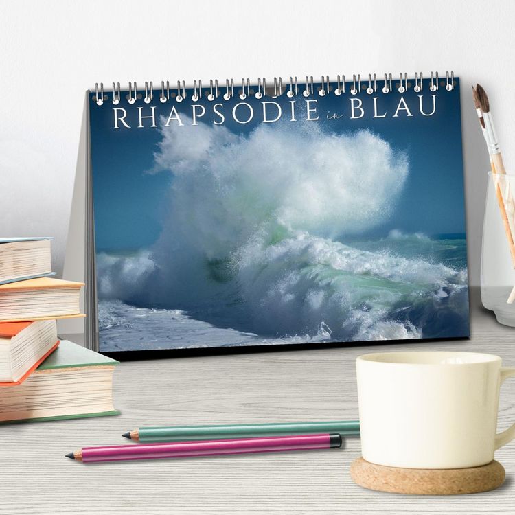 Produktbild: Rhapsodie in Blau (Tischkalender 2026 DIN A5 quer), CALVENDO Monatskalender