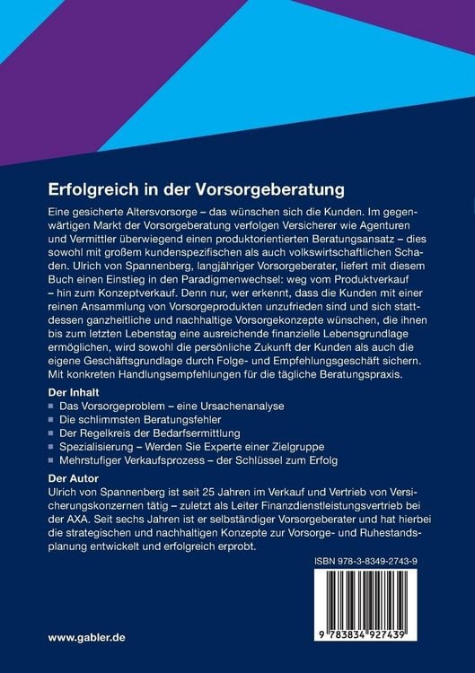 Produktbild: Erfolgreich in der Vorsorgeberatung