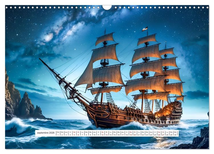 Produktbild: Les voiles et la mer (Calendrier mural 2026 DIN A3 vertical), CALVENDO calendrier mensuel