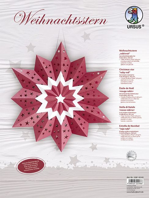 Produktbild: URSUS Weihnachtsstern, rubinrot/polarwei&szlig;