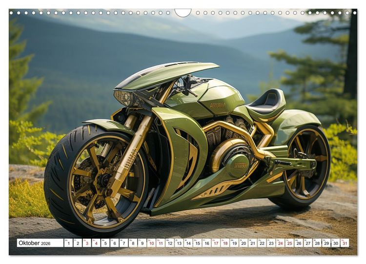 Produktbild: Futuristische Motorr&auml;der (Wandkalender 2026 DIN A3 quer), CALVENDO Monatskalender