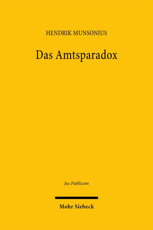 Produktbild: Das Amtsparadox