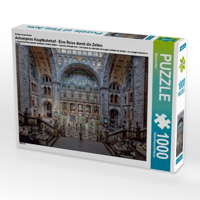 Produktbild: CALVENDO Puzzle Ein Motiv aus dem Kalender Antwerpens Hauptbahnhof - Eine Reise durch die Zeiten | 1000 Teile Lege-Gr&ouml;&szlig;e 64x48cm Foto-Puzzle f&uuml;r gl&uuml;ckliche Stunden