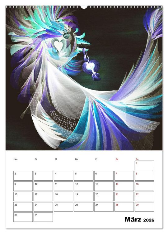 Produktbild: Zauberhaftes Textildesign (Wandkalender 2026 DIN A2 hoch), CALVENDO Monatskalender