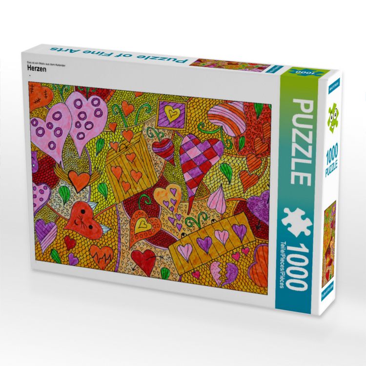 Produktbild: CALVENDO Puzzle Herzen | 1000 Teile Lege-Gr&ouml;&szlig;e 64x48cm Foto-Puzzle f&uuml;r gl&uuml;ckliche Stunden