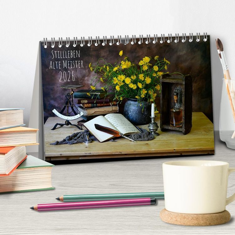 Produktbild: Stillleben Alte Meister (Tischkalender 2026 DIN A5 quer), CALVENDO Monatskalender