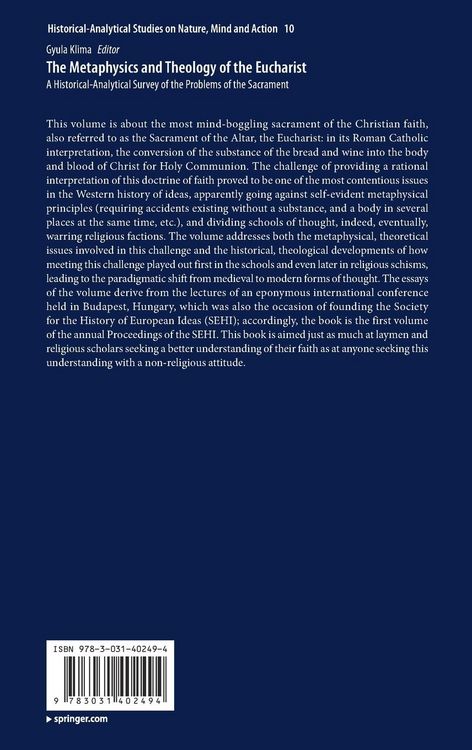 Produktbild: The Metaphysics and Theology of the Eucharist