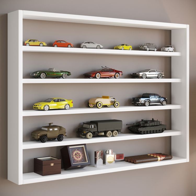 Produktbild: Holz Wandregal Wandvitrine Regal Deko Osado L