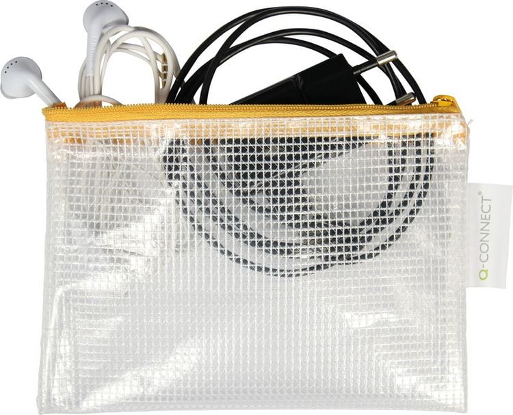 Produktbild: Q-CONNECT&reg; Reissverschlusstaschen, A6 gelb