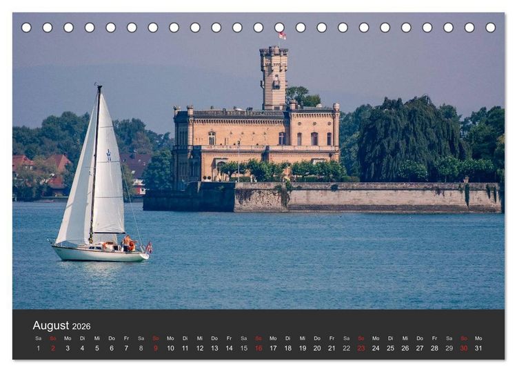 Produktbild: Segelboote auf dem Bodensee (Tischkalender 2026 DIN A5 quer), CALVENDO Monatskalender