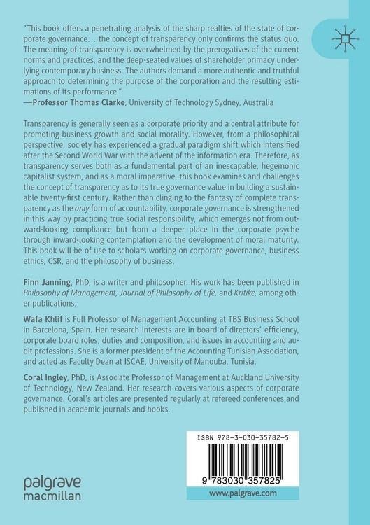 Produktbild: The Illusion of Transparency in Corporate Governance