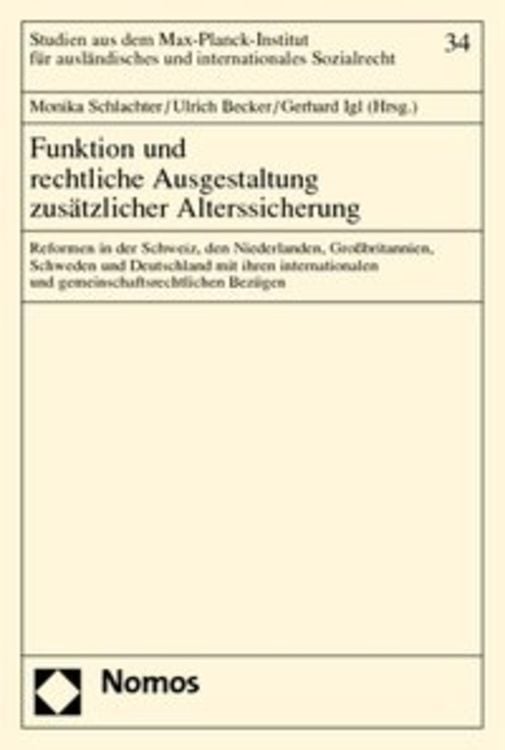 Produktbild: Funktion und rechtliche Ausgestaltung zusätzlicher Alterssicherung
