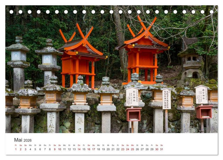 Produktbild: Tempel in Japan (Tischkalender 2026 DIN A5 quer), CALVENDO Monatskalender