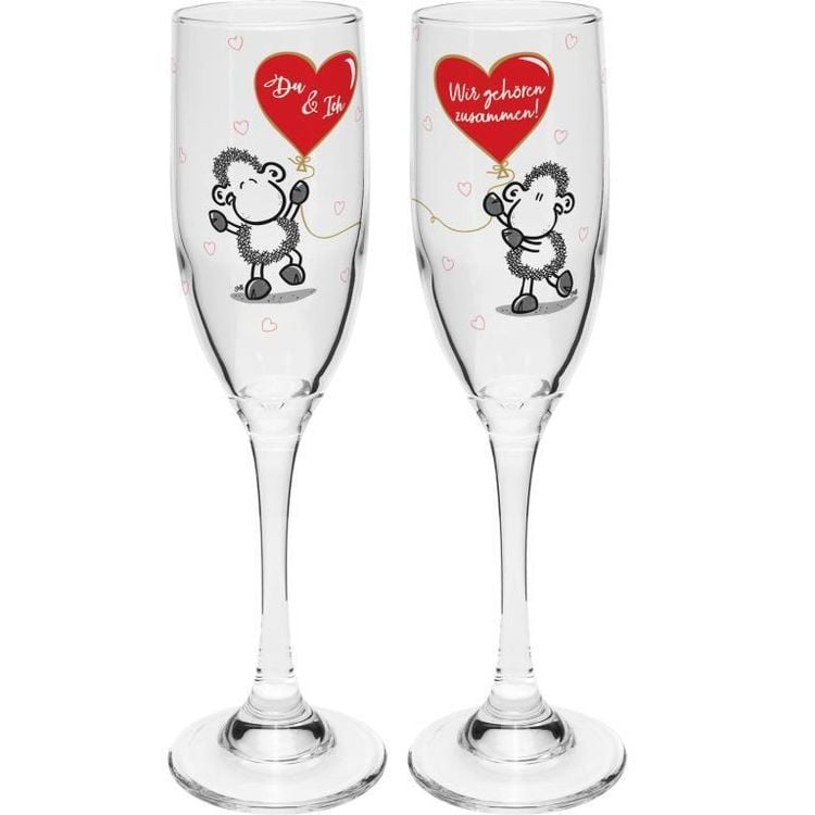 Sektglas Set "Du & Ich"