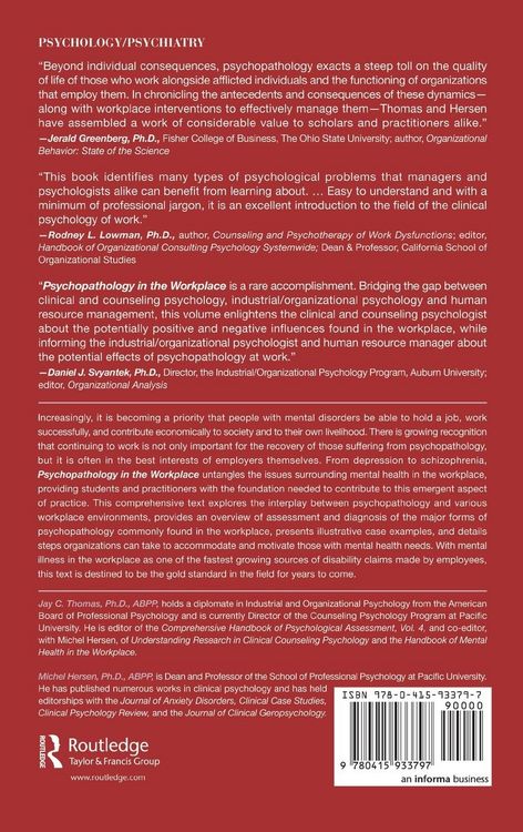 Produktbild: Psychopathology in the Workplace