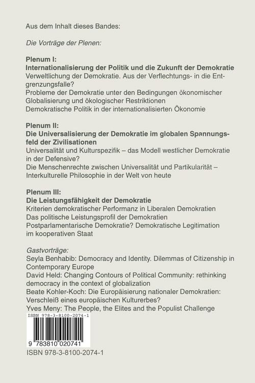 Produktbild: Demokratie &mdash; eine Kultur des Westens?