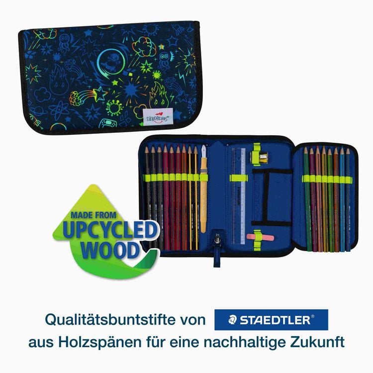 Produktbild: DerDieDas Schulranzen Set ErgoFlex Easy, Schulranzen Set, 5tlg, Neon Crazy