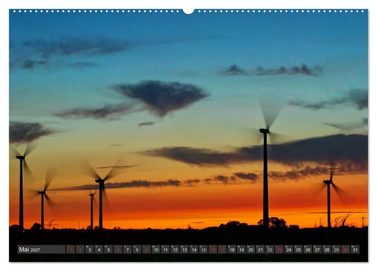 Produktbild: Nordfriesland dunkelbunt &ndash; zwischen T&ouml;nning und Sankt Peter-Ording (hochwertiger Premium Wandkalender 2027 DIN A2 quer), Kunstdruck in Hochglanz