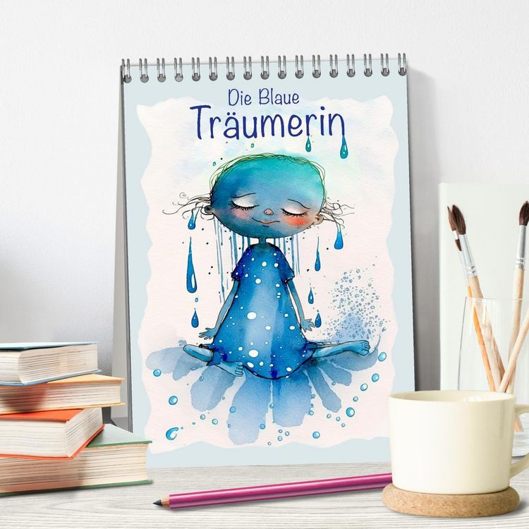 Produktbild: Die Blaue Tr&auml;umerin (Tischkalender 2026 DIN A5 hoch), CALVENDO Monatskalender