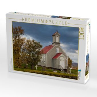 Produktbild: CALVENDO Puzzle Die alte Kirche von Reykholt | 1000 Teile Lege-Gr&ouml;&szlig;e 64x48cm Foto-Puzzle f&uuml;r gl&uuml;ckliche Stunden