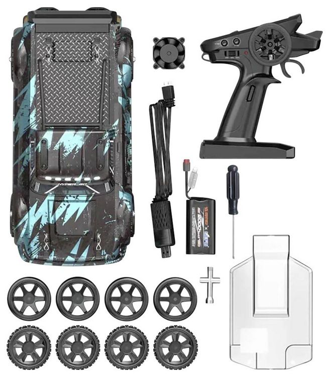 Produktbild: MJX Hyper GO Schwarz Brushless 1:14 RC Modellauto Elektro Rally Allradantrieb (4WD) RtR 2,4 GHz inkl. Akku und Ladekabel, mit Lichteffekt