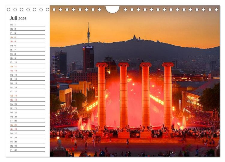 Produktbild: Metropole Barcelona (Wandkalender 2026 DIN A4 quer), CALVENDO Monatskalender