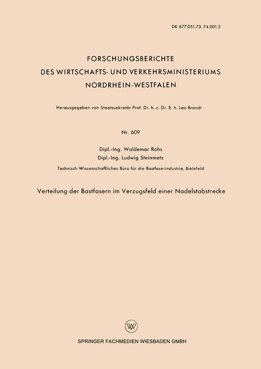 Produktbild: Verteilung der Bastfasern im Verzugsfeld einer Nadelstabstrecke