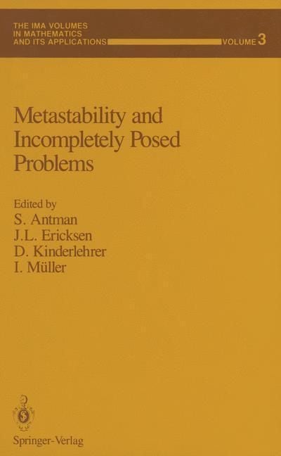 Produktbild: Metastability and Incompletely Posed Problems