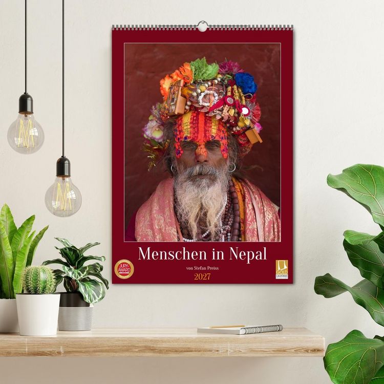 Produktbild: Menschen in Nepal (Wandkalender 2027 DIN A2 hoch), CALVENDO Monatskalender