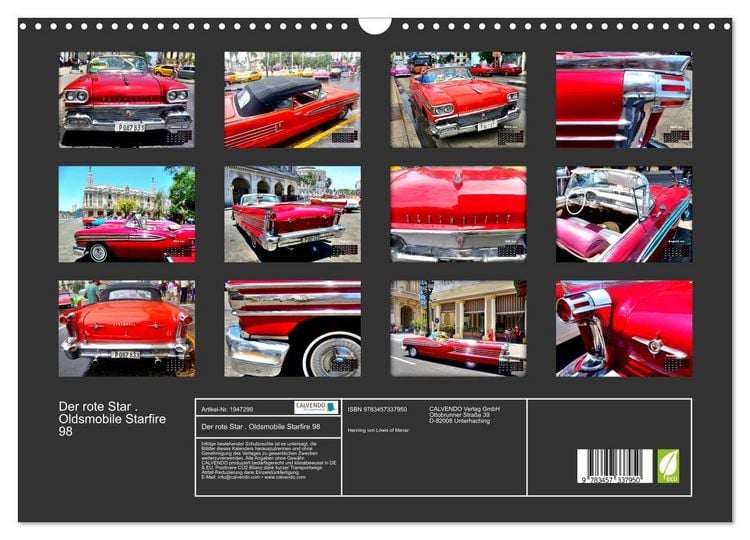 Produktbild: Der rote Star . Oldsmobile Starfire 98 (Wandkalender 2026 DIN A3 quer), CALVENDO Monatskalender