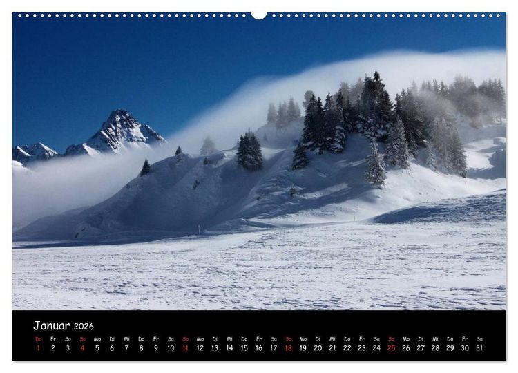Produktbild: DIE ALPEN - Schroffe Gipfel und stille Seen (Wandkalender 2026 DIN A2 quer), CALVENDO Monatskalender