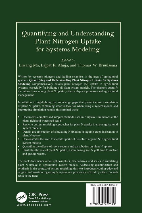Produktbild: Quantifying and Understanding Plant Nitrogen Uptake for Systems Modeling