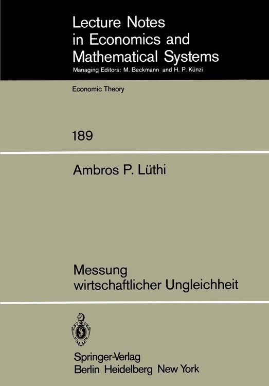 Produktbild: Messung wirtschaftlicher Ungleichheit