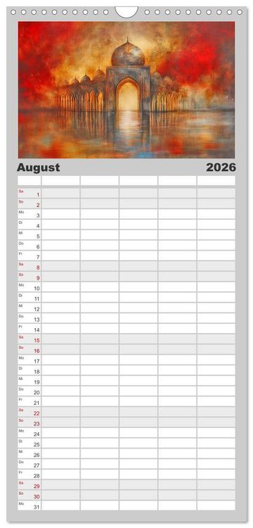 Produktbild: Familienplaner 2026 - Visionen aus 1001 Nacht mit 5 Spalten (Wandkalender, 21 x 45 cm) CALVENDO