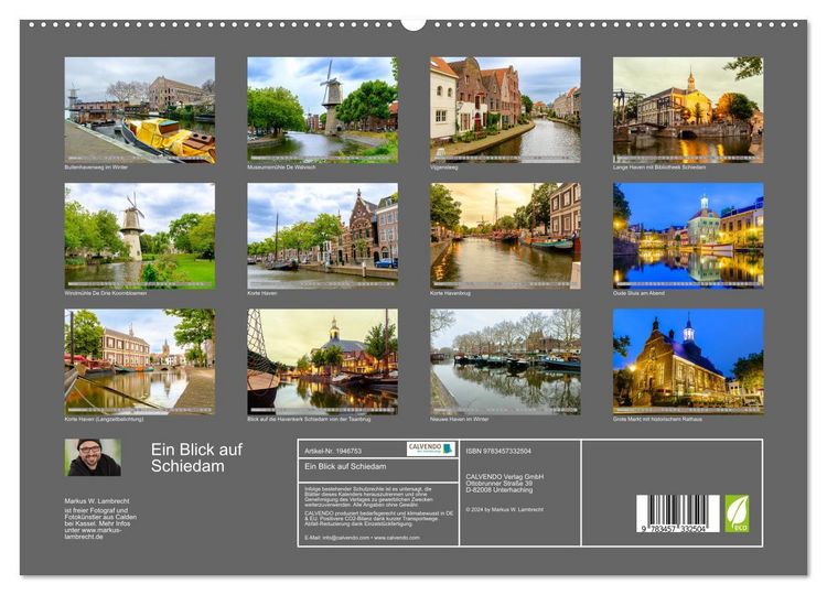Produktbild: Ein Blick auf Schiedam (hochwertiger Premium Wandkalender 2026 DIN A2 quer), Kunstdruck in Hochglanz