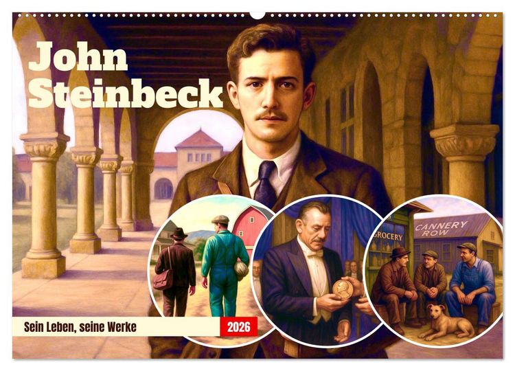 Produktbild: John Steinbeck (Wandkalender 2026 DIN A2 quer), CALVENDO Monatskalender