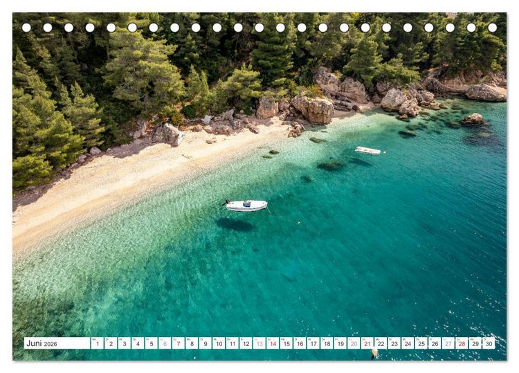 Produktbild: Kroatien von oben (Tischkalender 2026 DIN A5 quer), CALVENDO Monatskalender