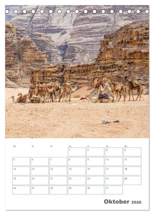 Produktbild: Jordanien ein Schatz im Orient (Tischkalender 2026 DIN A5 hoch), CALVENDO Monatskalender