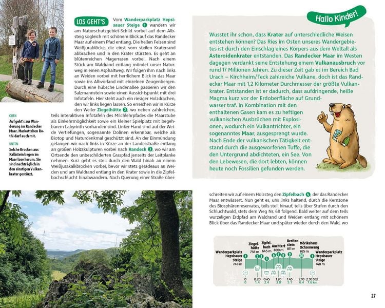 Produktbild: ROTHER Wanderbuch ErlebnisWandern mit Kindern Schw&auml;bische Alb Ost: