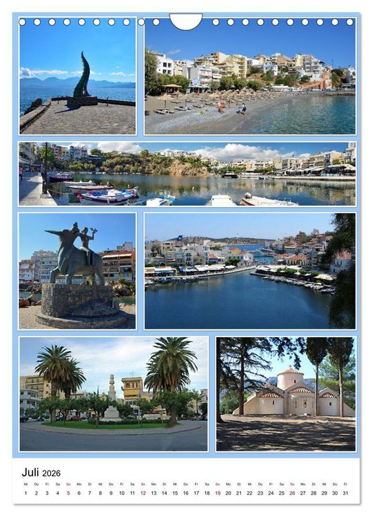 Produktbild: Kreta - Historische St&auml;dte und Bilderbuchd&ouml;rfer (Wandkalender 2026 DIN A4 hoch), CALVENDO Monatskalender